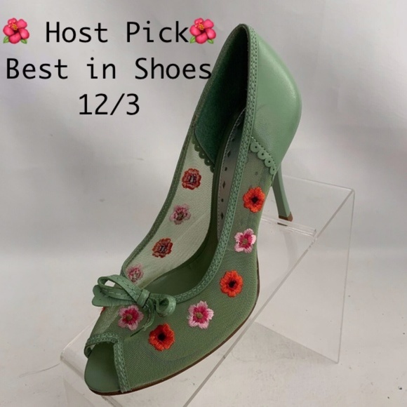 New BCBG Docre mesh floral embroidery pump 6M - Picture 8 of 8